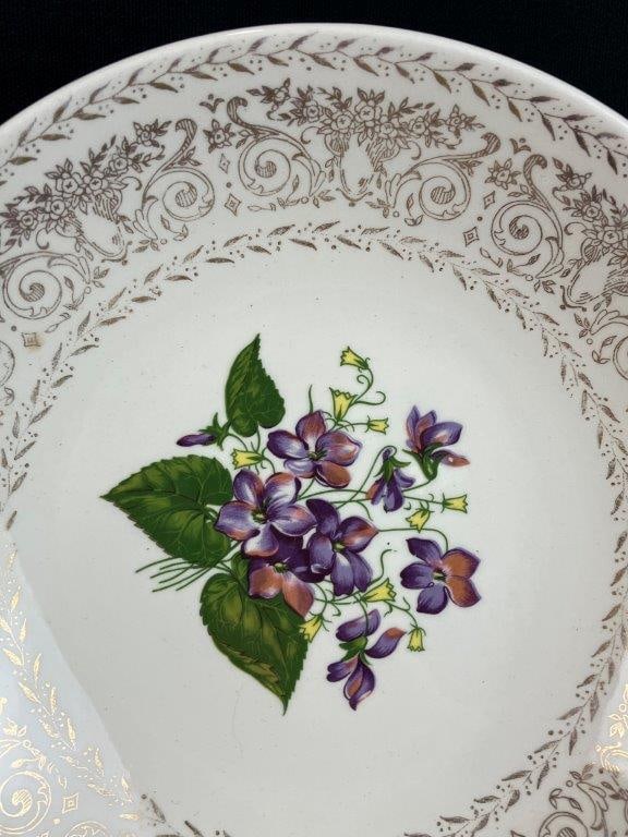 22 Kt Gold Decorated China Plates - 3