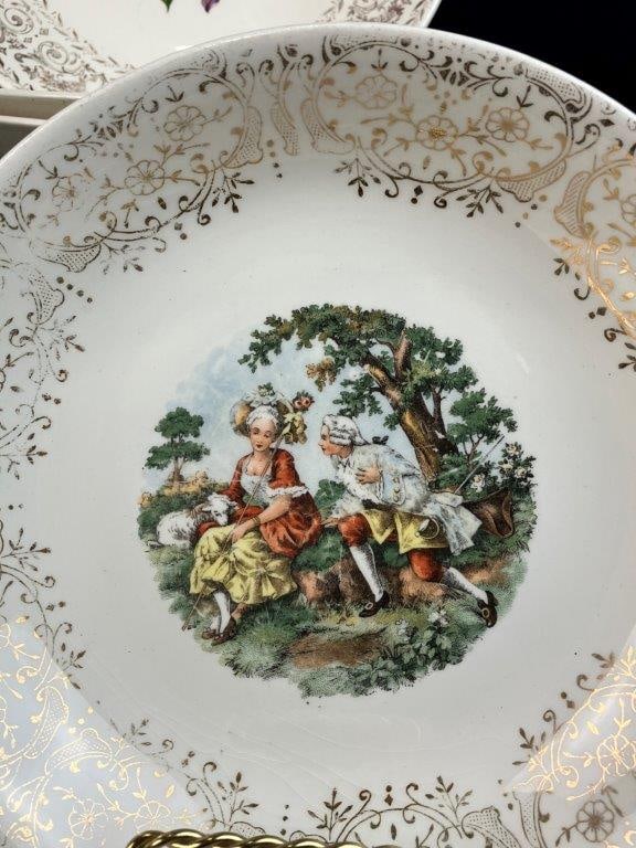 22 Kt Gold Decorated China Plates - 5