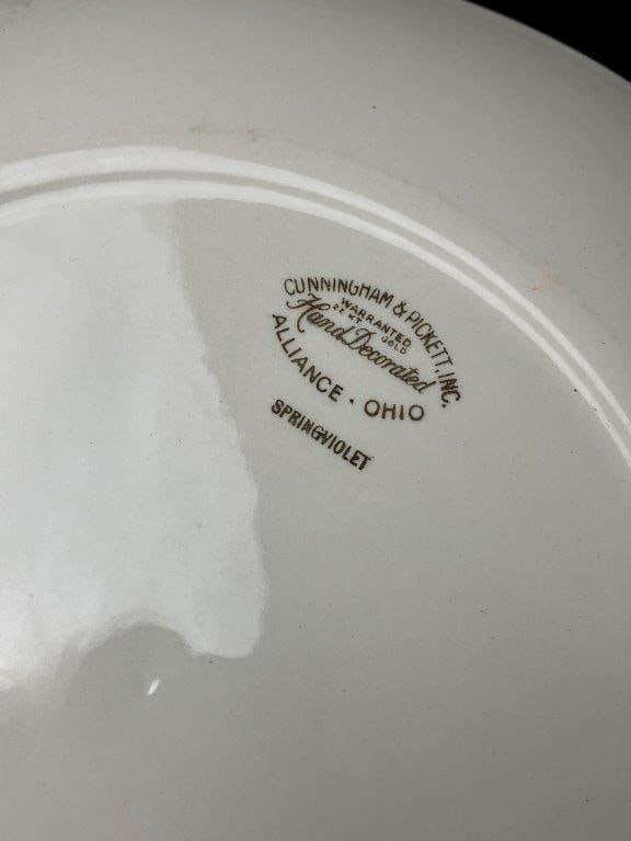 22 Kt Gold Decorated China Plates - 9