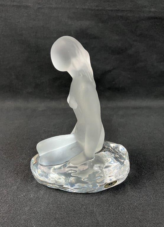 Reijmyre Swedish Art Glass Mermaid Paperweight - 2