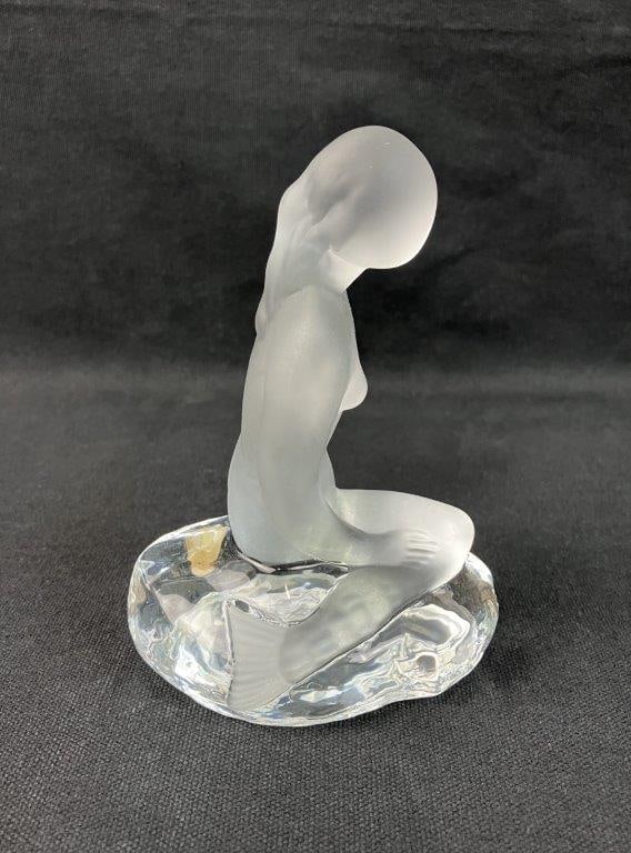 Reijmyre Swedish Art Glass Mermaid Paperweight - 4