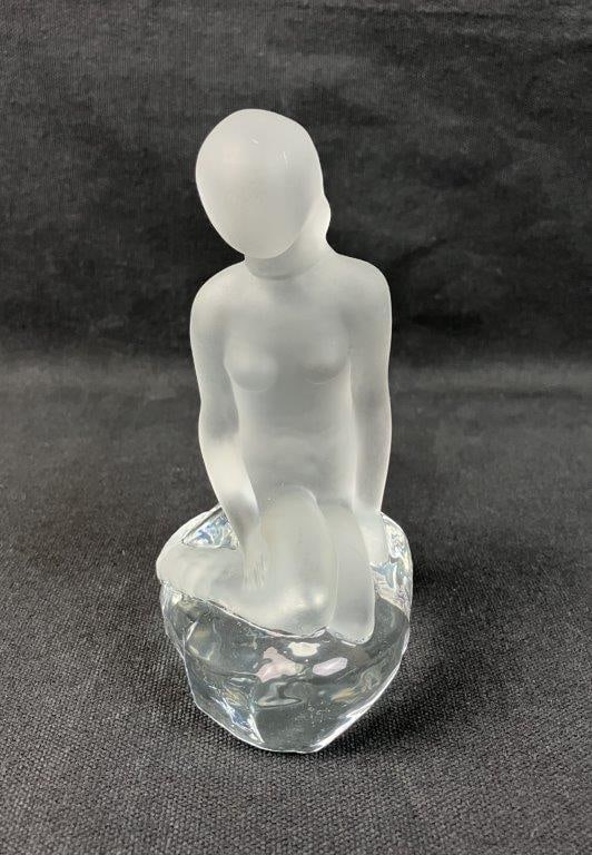 Reijmyre Swedish Art Glass Mermaid Paperweight - 5
