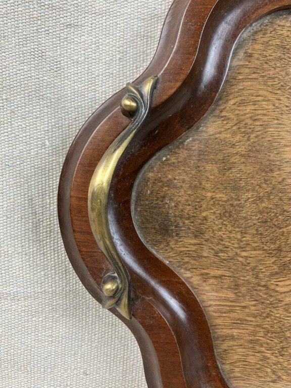 Dark Walnut and Glass Display Tray - 2