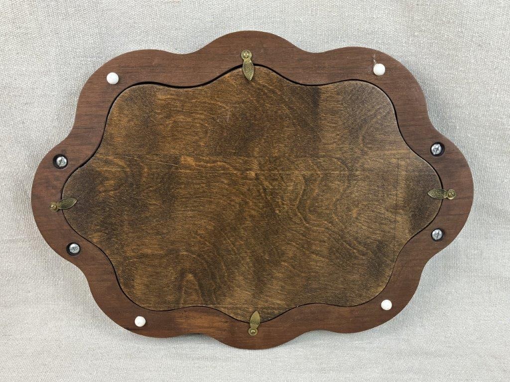 Dark Walnut and Glass Display Tray - 4