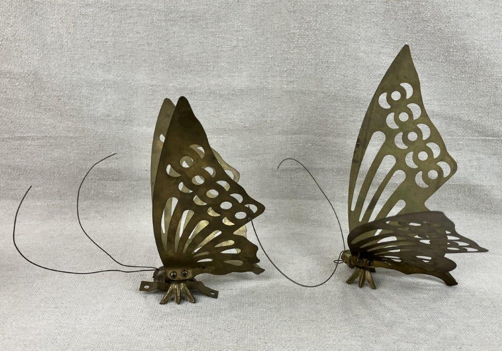 Mid Century Modern Brass Butterflies - 3