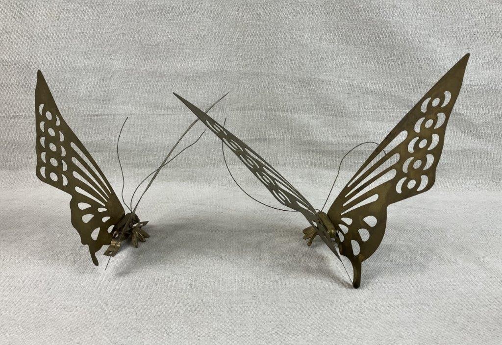Mid Century Modern Brass Butterflies - 4