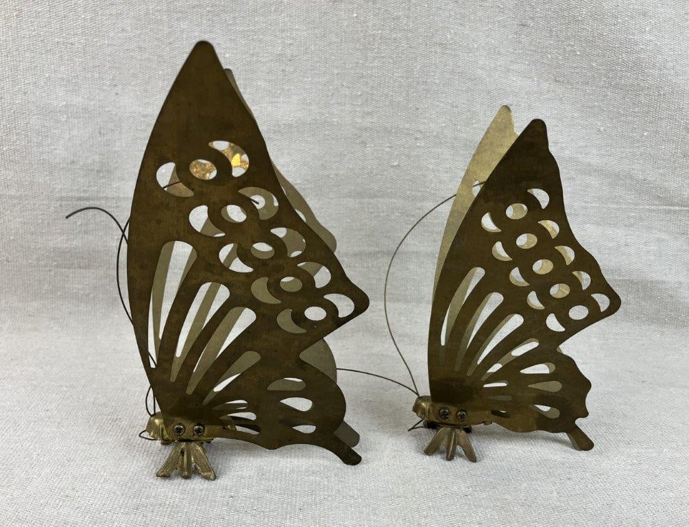 Mid Century Modern Brass Butterflies - 7