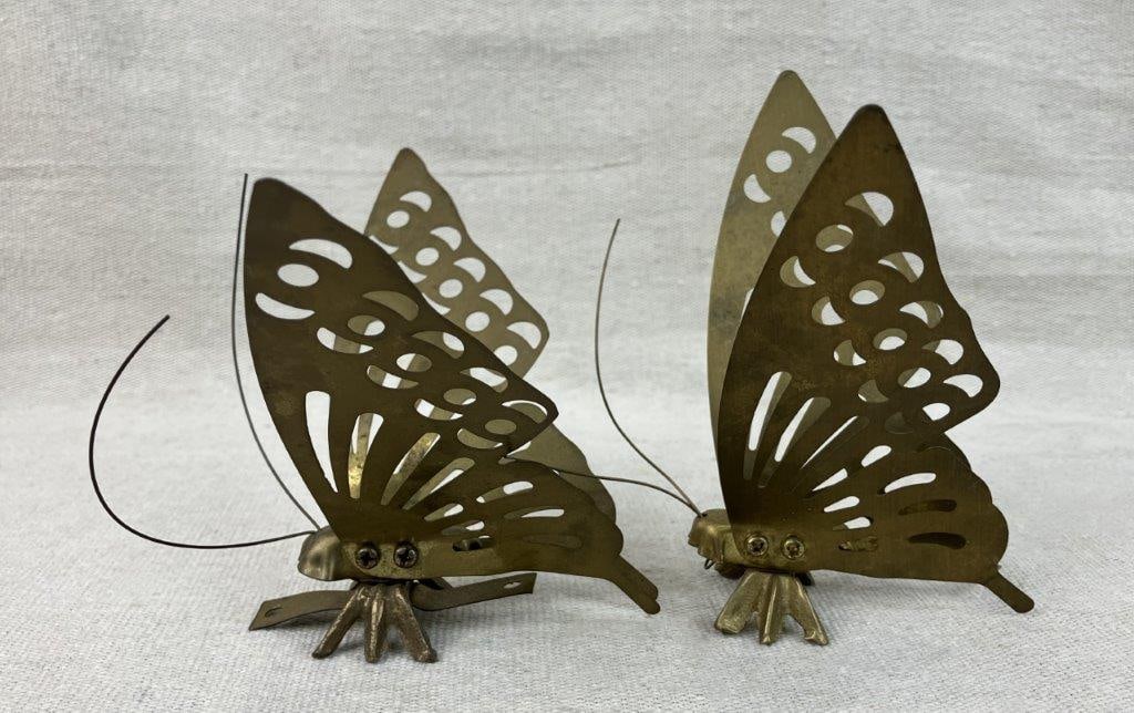 Mid Century Modern Brass Butterflies - 4