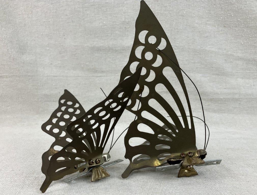 Mid Century Modern Brass Butterflies - 7