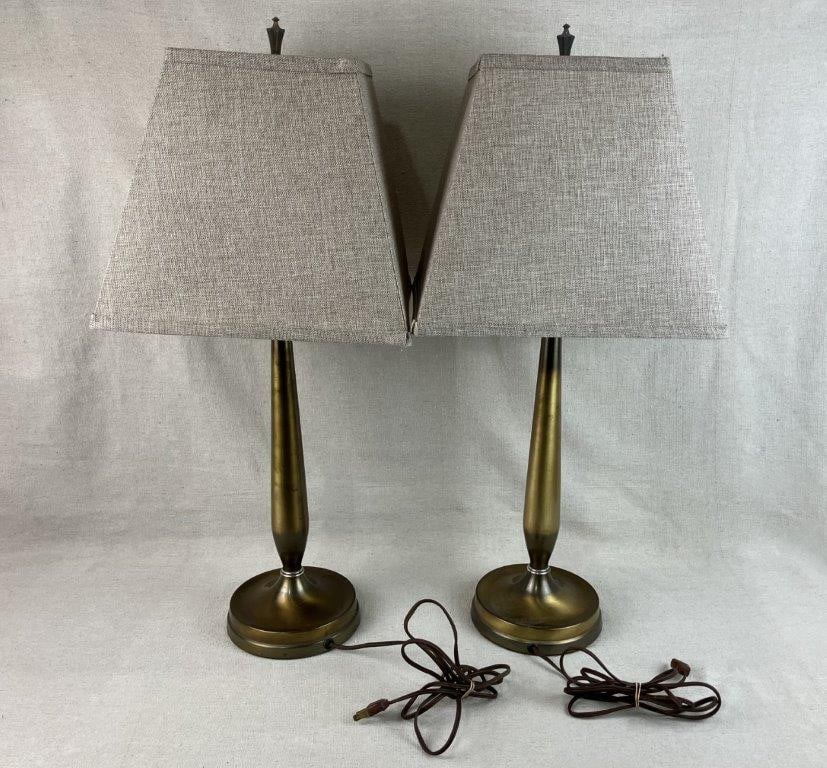 MCM Style Brass Lamps - 2