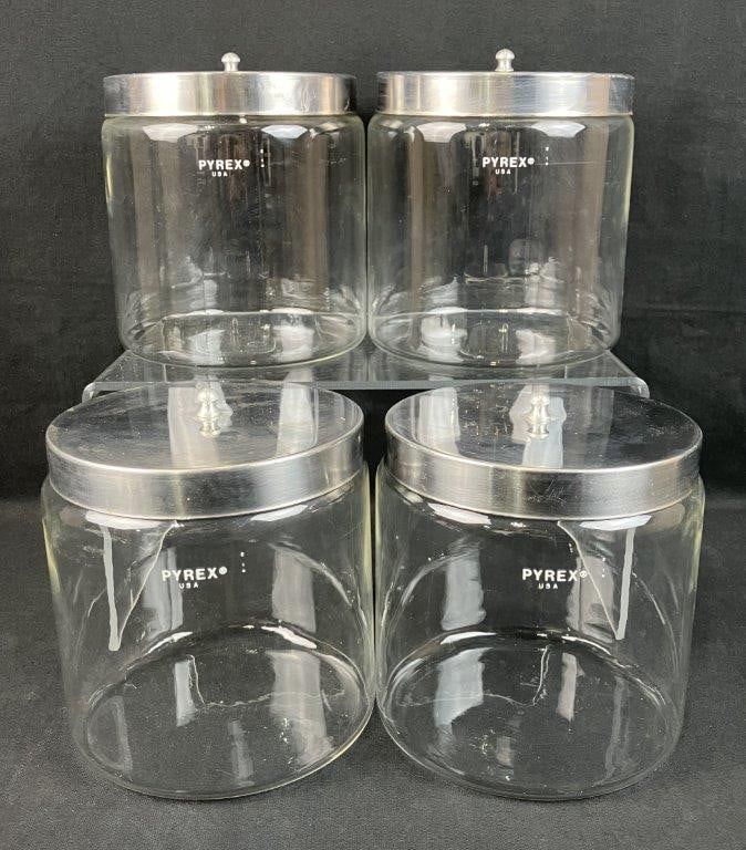 Four Pyrex Apothecary Jars (1 of 5)