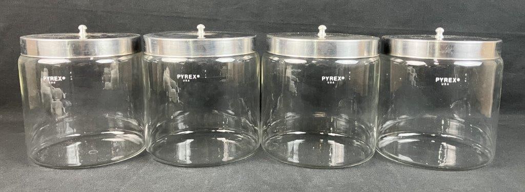 Four Pyrex Apothecary Jars - 3
