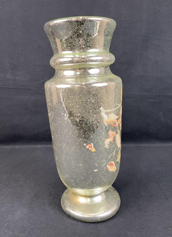 Mercury Glass Decorated Vessel - 5
