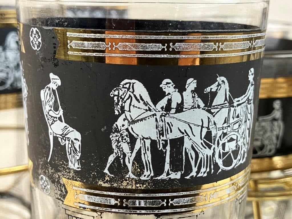 Mid Century Modern Greek Revival Drinkware Set - 3