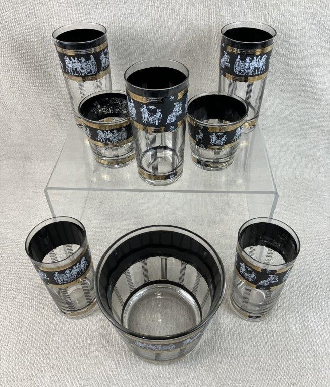 Mid Century Modern Greek Revival Drinkware Set - 5