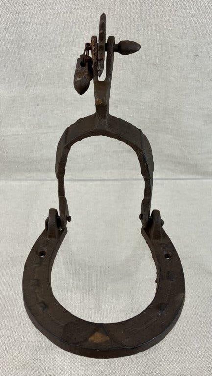 Cast Iron Horseshoe and Spur Door Knocker - 2