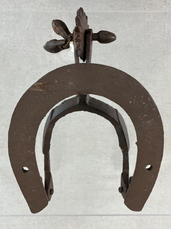 Cast Iron Horseshoe and Spur Door Knocker - 6