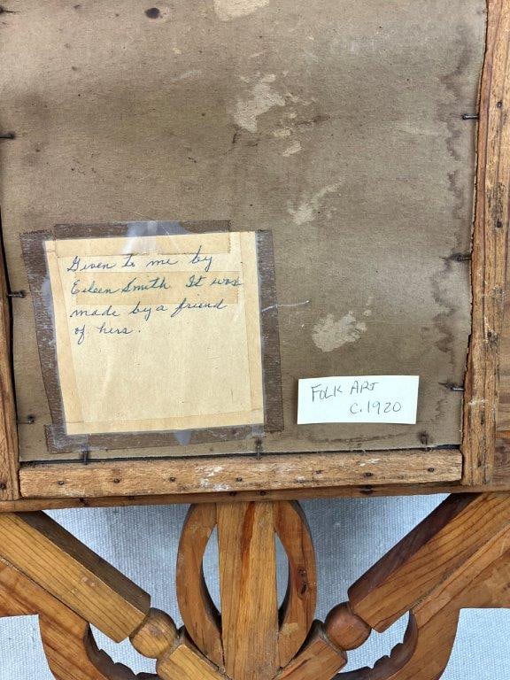 Tramp Art Wall Mirror, 1920s - 6