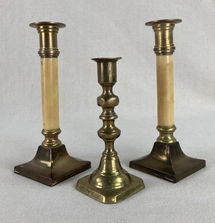 Three Brass Candlesticks (1 of 5)