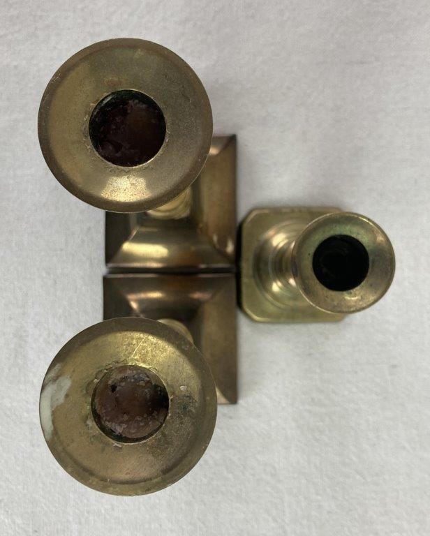 Three Brass Candlesticks - 2