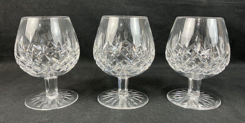 Three Waterford Brandy Glasses - 4