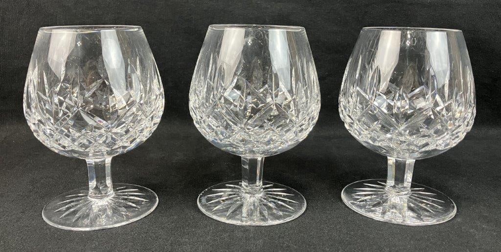 Three Waterford Brandy Glasses - 5