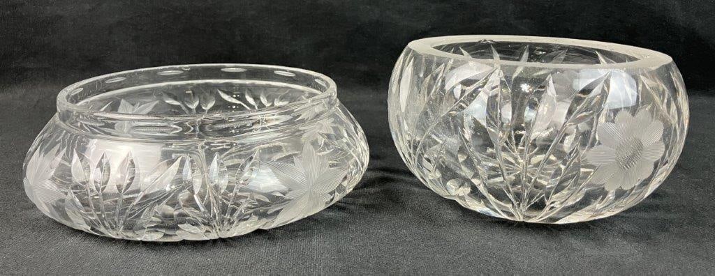 Two Etched Glass Dishes - 3