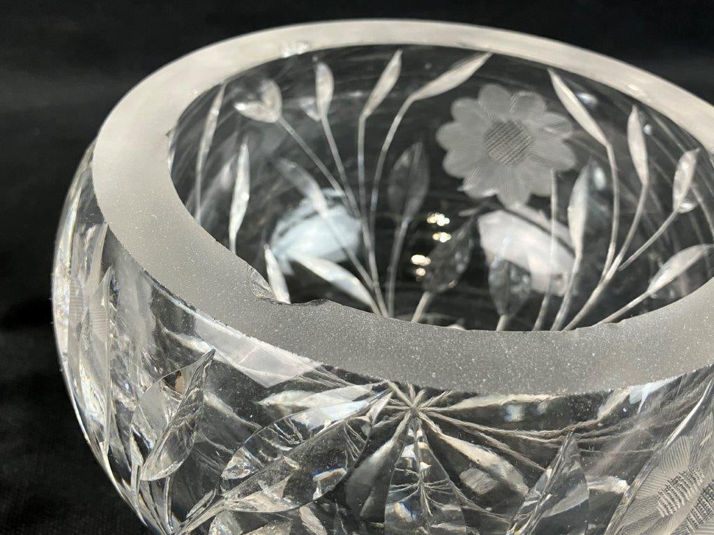 Two Etched Glass Dishes - 5