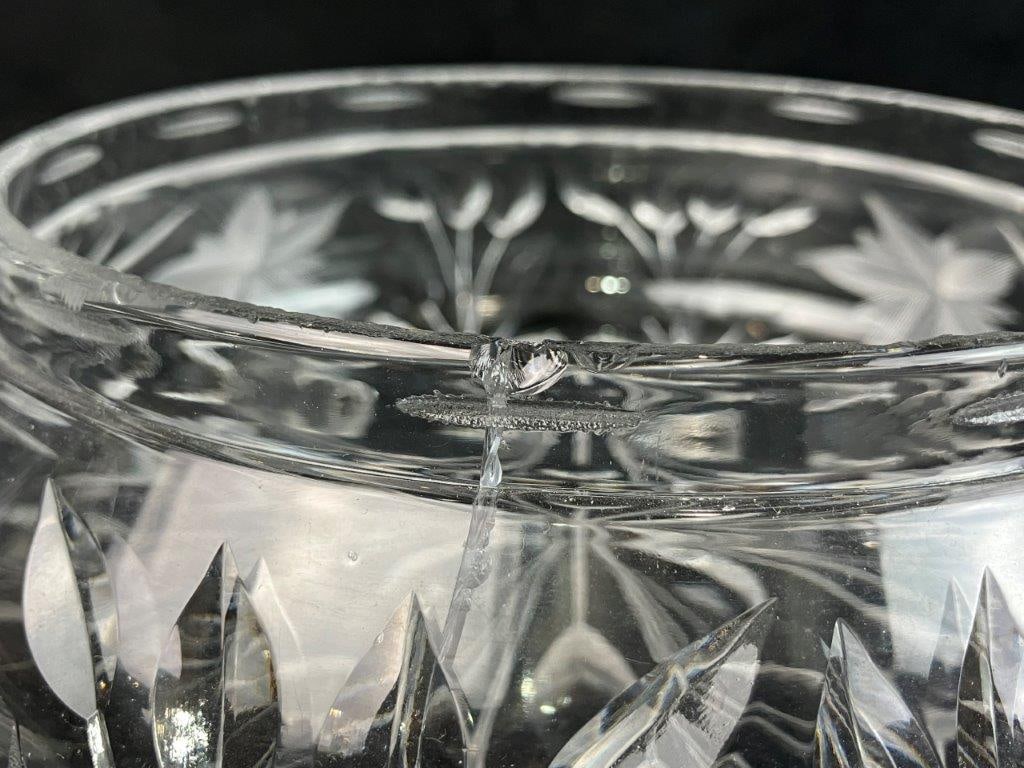 Two Etched Glass Dishes - 7
