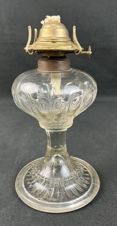 Pressed Glass Oil Lamp - 2