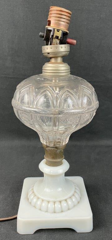 Pressed and Milk Glass Lamp (1 of 4)