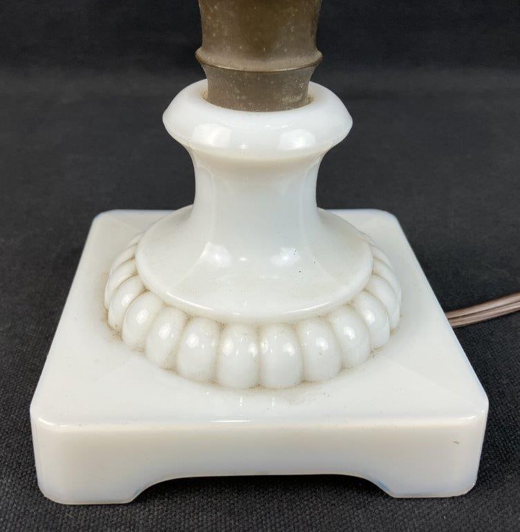 Pressed and Milk Glass Lamp - 2