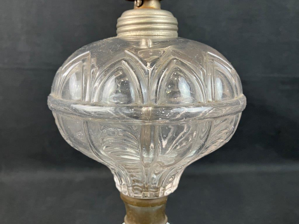 Pressed and Milk Glass Lamp - 3