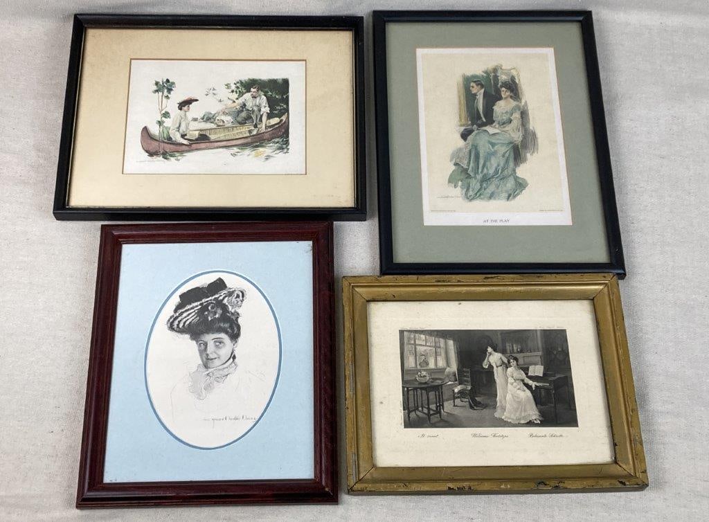 Four 19th Century and Edwardian Style Prints (1 of 20)