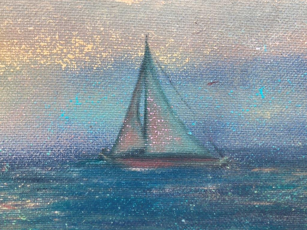 Sailboat Seascape Oil Painting - 3