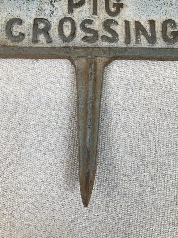 Cast Iron Pig Crossing Stake - 3
