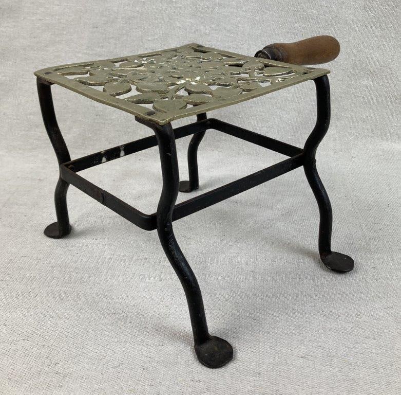 Early Brass and Iron Trivet - 2