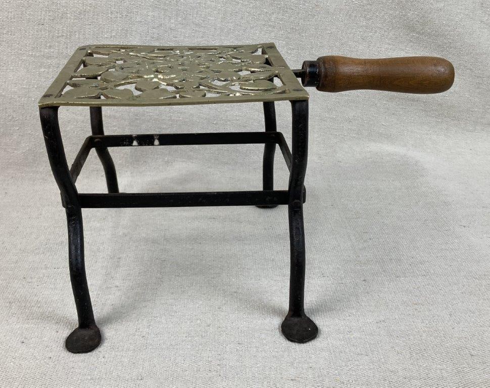 Early Brass and Iron Trivet - 3