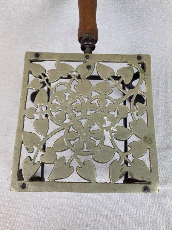 Early Brass and Iron Trivet - 6