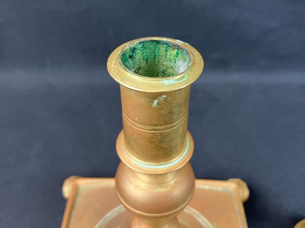 Two Brass Candlesticks - 7