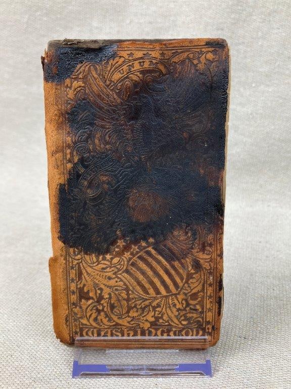 Miniature Rocking Chair and George Washington Tooled Leather Book - 2