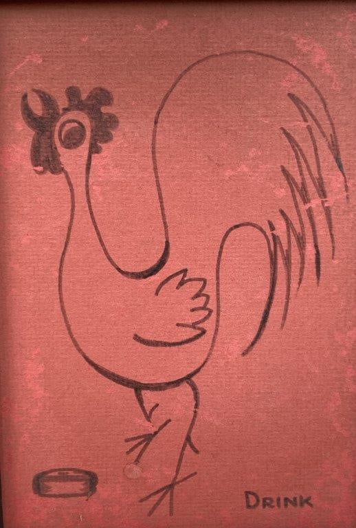 Pair of Chicken Drawings - 2