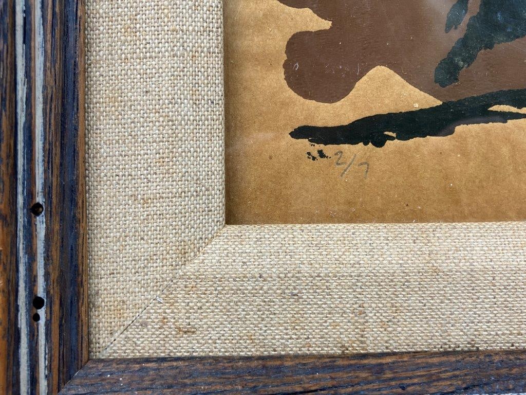 Limited Edition Bull Relief Print - 4