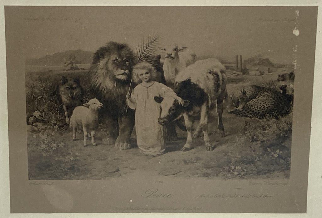 Peaceable Kingdom Animal Lithograph After William Strutt - 2