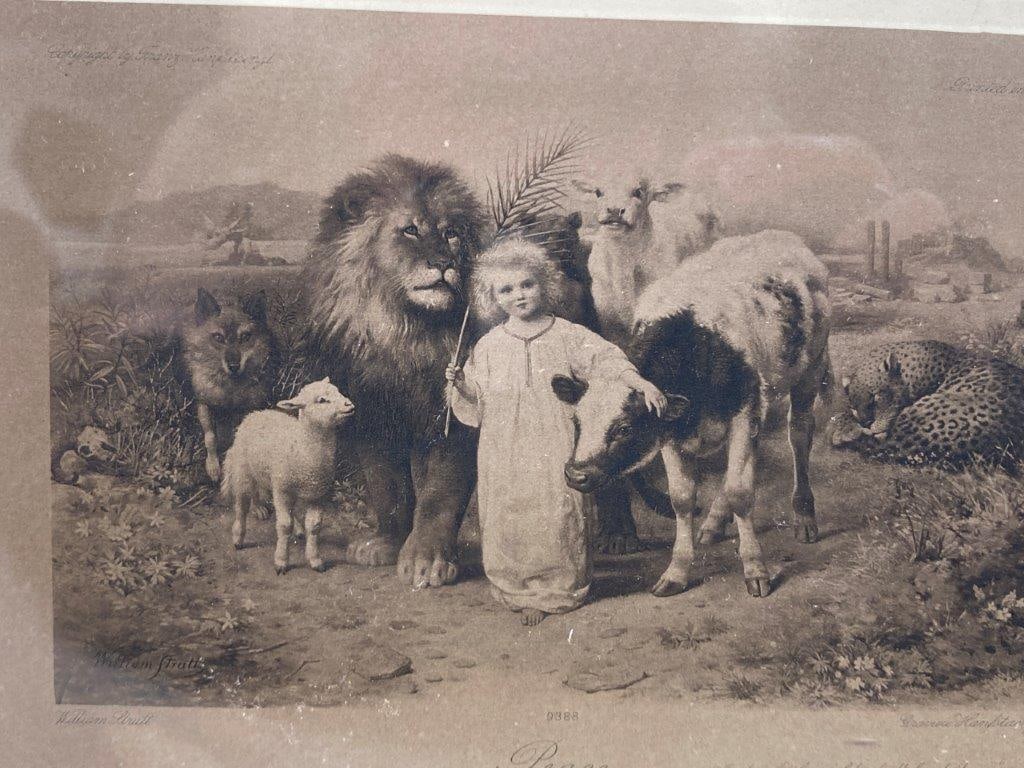 Peaceable Kingdom Animal Lithograph After William Strutt - 3