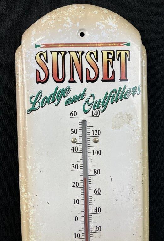 Sunset Moose Motif Thermometer - 2