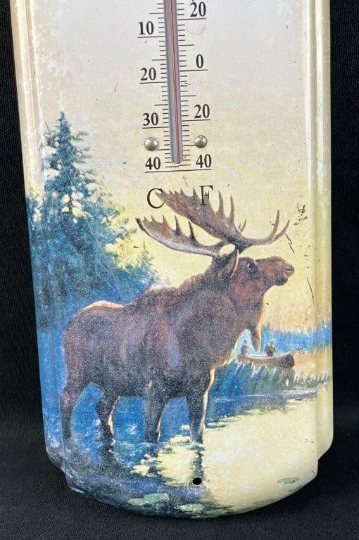 Sunset Moose Motif Thermometer - 3