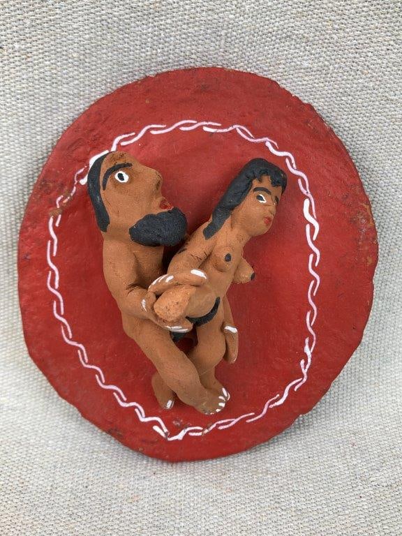 Kama Sutra Figural Ceramic Plaque (1 of 5)