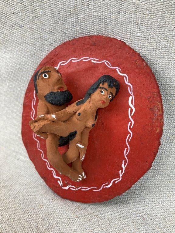 Kama Sutra Figural Ceramic Plaque - 2
