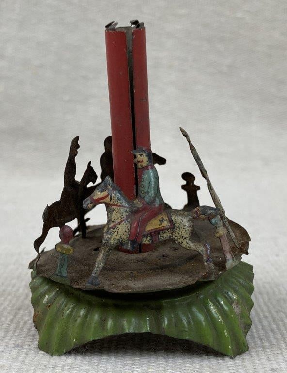 Tin Lithograph Carousel Toy - 4